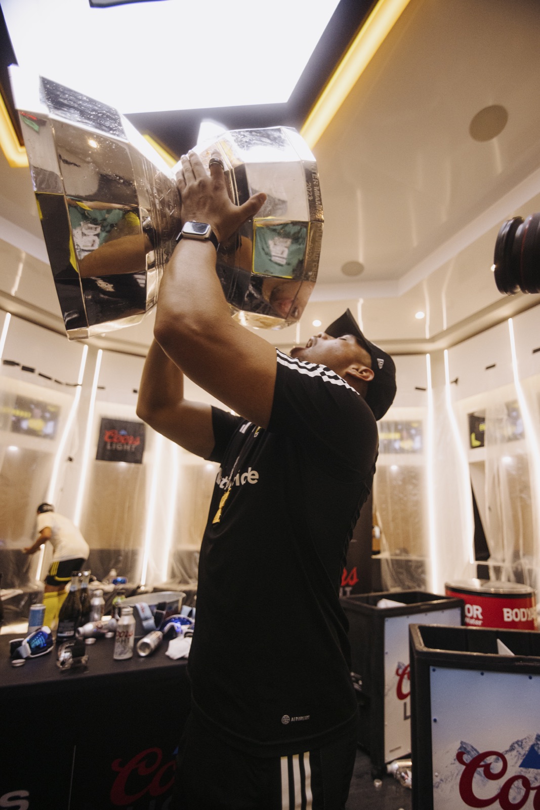Leagues Cup locker-room celebration